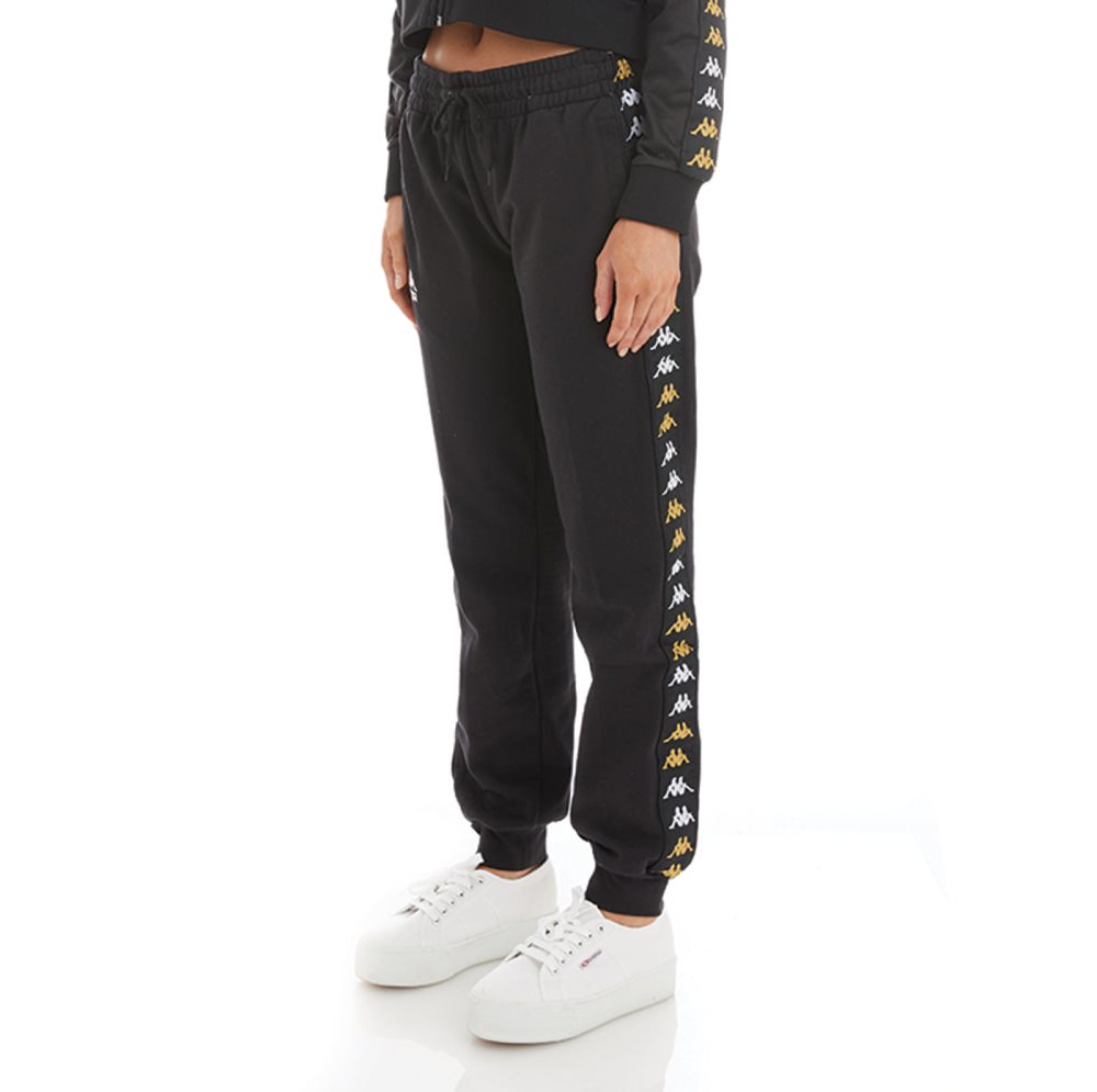 Kappa 222 Banda Beicegel Sweatpants Black | VO3548167