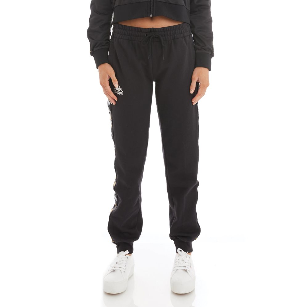 Kappa 222 Banda Beicegel Sweatpants Black | VO3548167