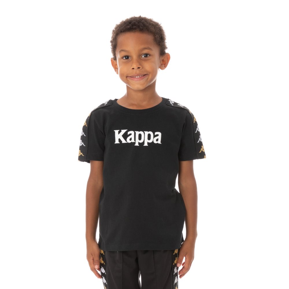 Kappa 222 Banda Bendocin T Shirts Black | HJ8269473