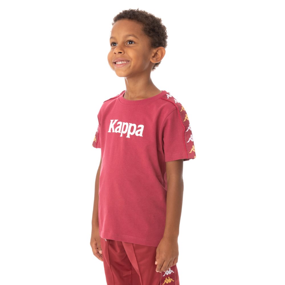 Kappa 222 Banda Bendocin T Shirts Burgundy | VF6072458