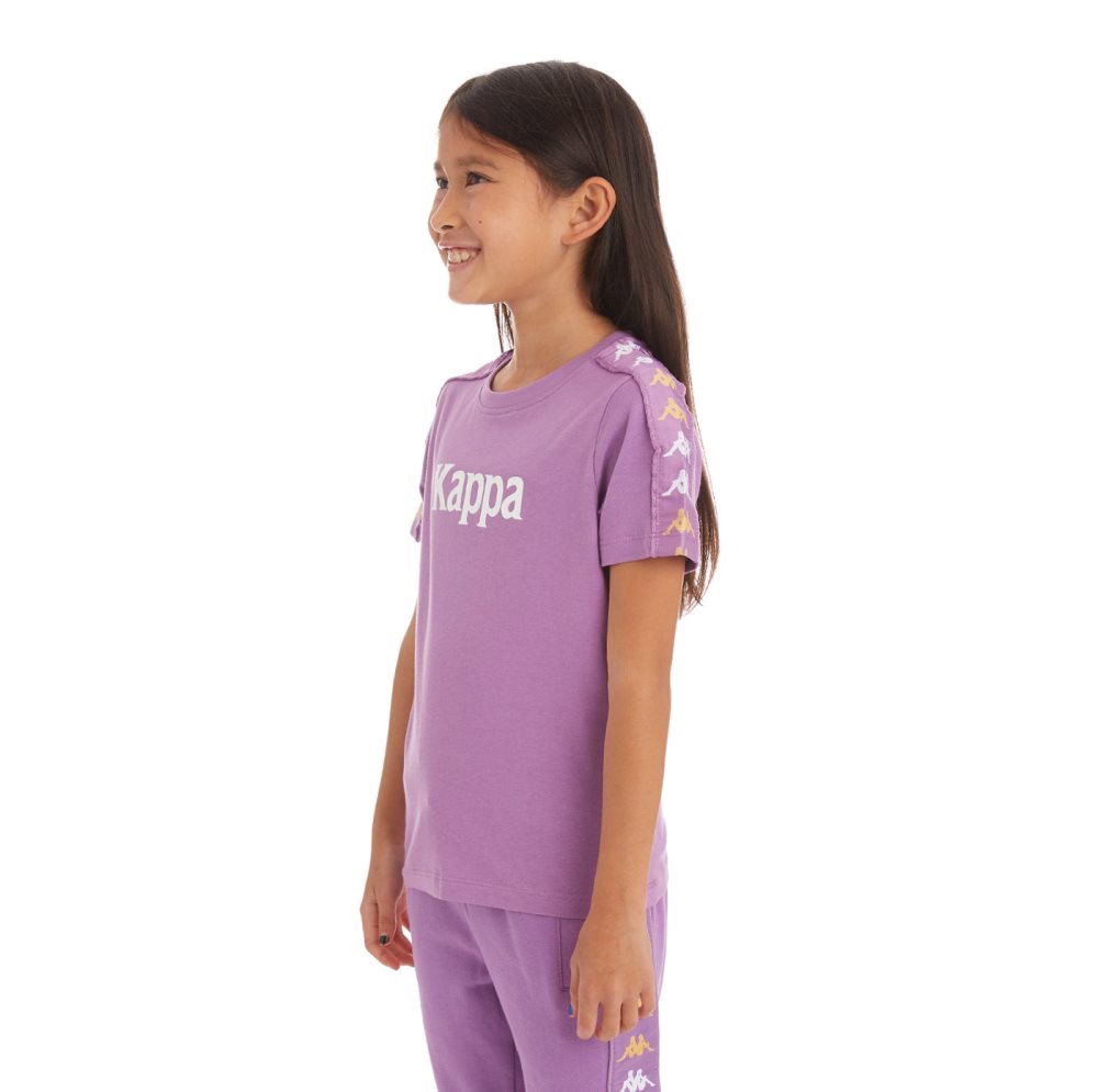 Kappa 222 Banda Bendocin T Shirts Purple Lavender | QT9163702