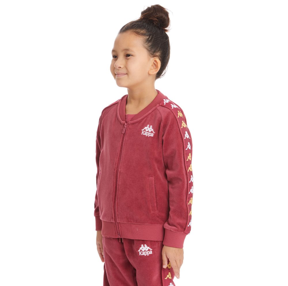 Kappa 222 Banda Benettin Jakcet Track Jackets Burgundy | OR6532810