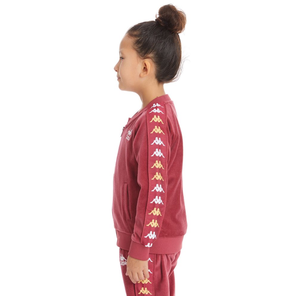 Kappa 222 Banda Benettin Jakcet Track Jackets Burgundy | OR6532810