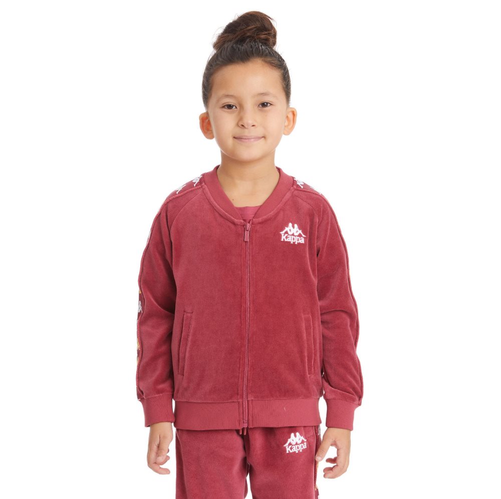 Kappa 222 Banda Benettin Jakcet Track Jackets Burgundy | OR6532810