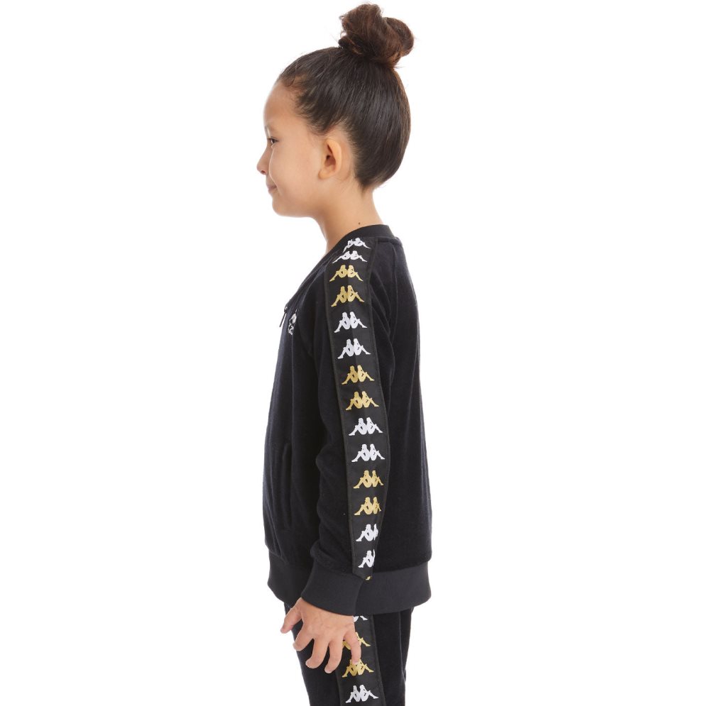 Kappa 222 Banda Benettin Track Jackets Black | YK3591840