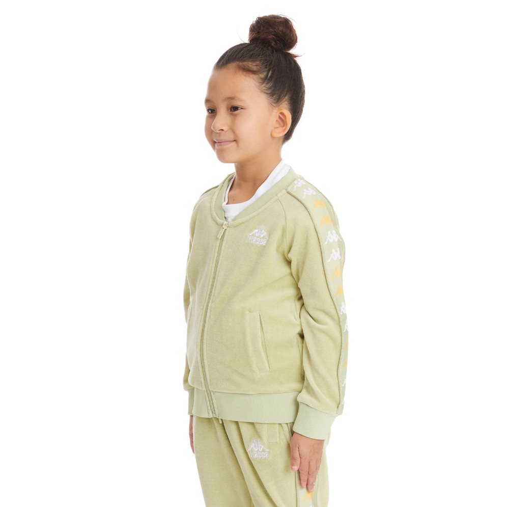 Kappa 222 Banda Benettin Track Jackets Green Olive | DL7245186