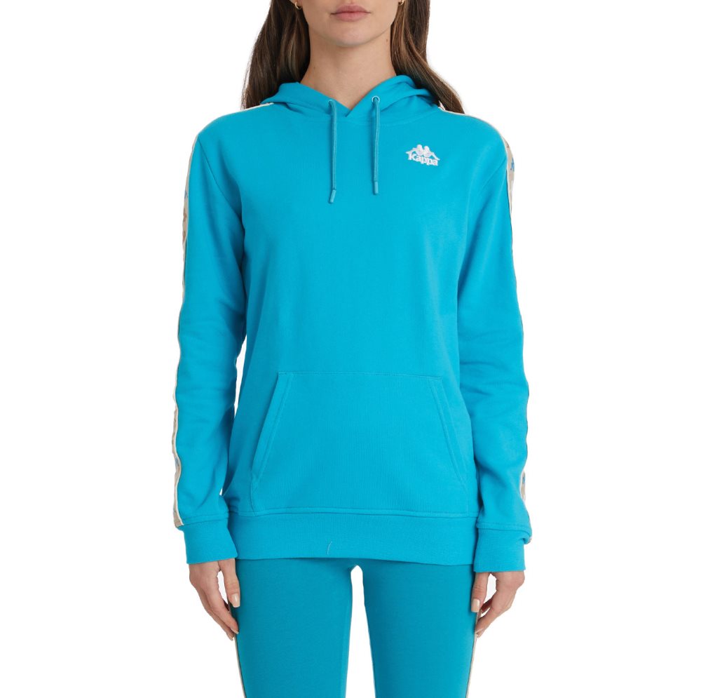 Kappa 222 Banda Budy 4 Hoodie Light Turquoise | YK0982514