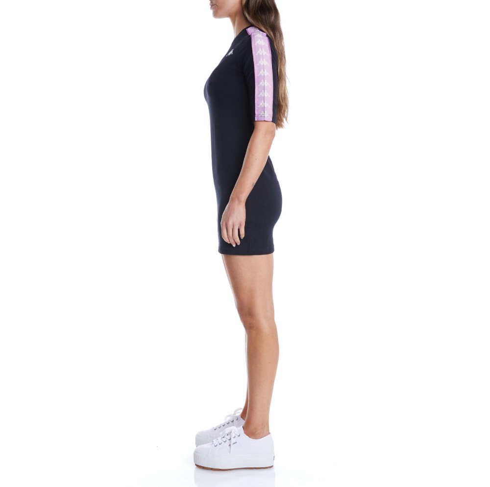 Kappa 222 Banda Calni Dress Black Purple | CP9810243