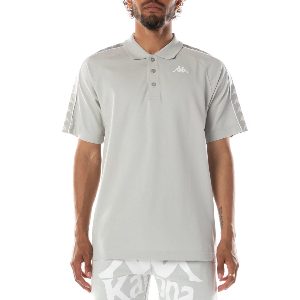 Kappa 222 Banda Calsinz Polo T Shirts Grey White | WV8130267