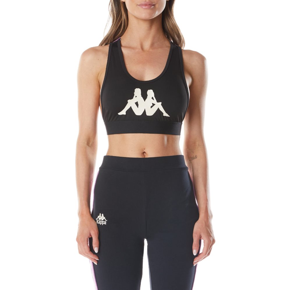 Kappa 222 Banda Camylnaz Sports Bra Black Purple | GH6392450