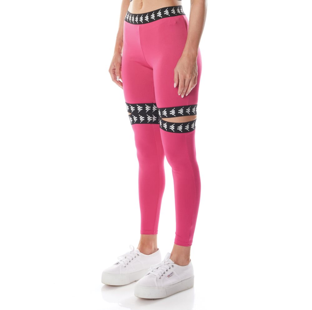 Kappa 222 Banda Doshy Leggings Pink Black | FG5436798