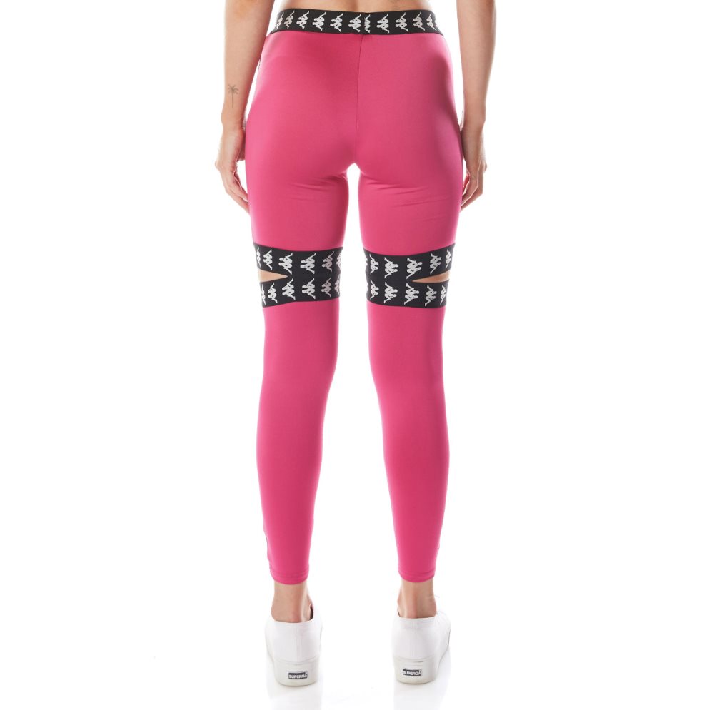Kappa 222 Banda Doshy Leggings Pink Black | FG5436798