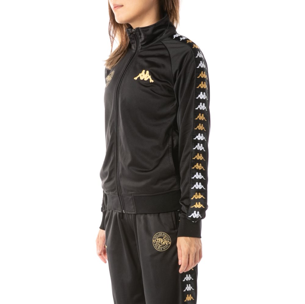 Kappa 222 Banda Flippers Flako Track Jackets Black | XJ8042395