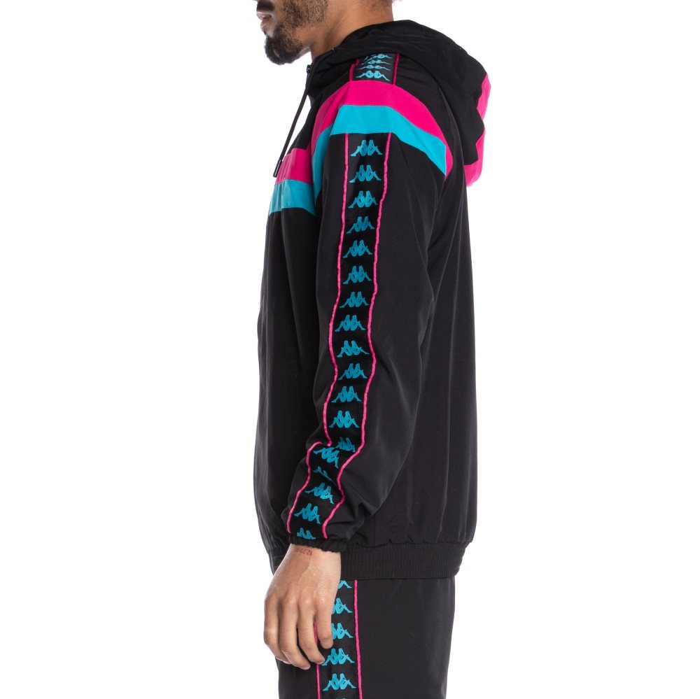 Kappa 222 Banda Gumball Glas Tour Hoodie Black | WX4870362