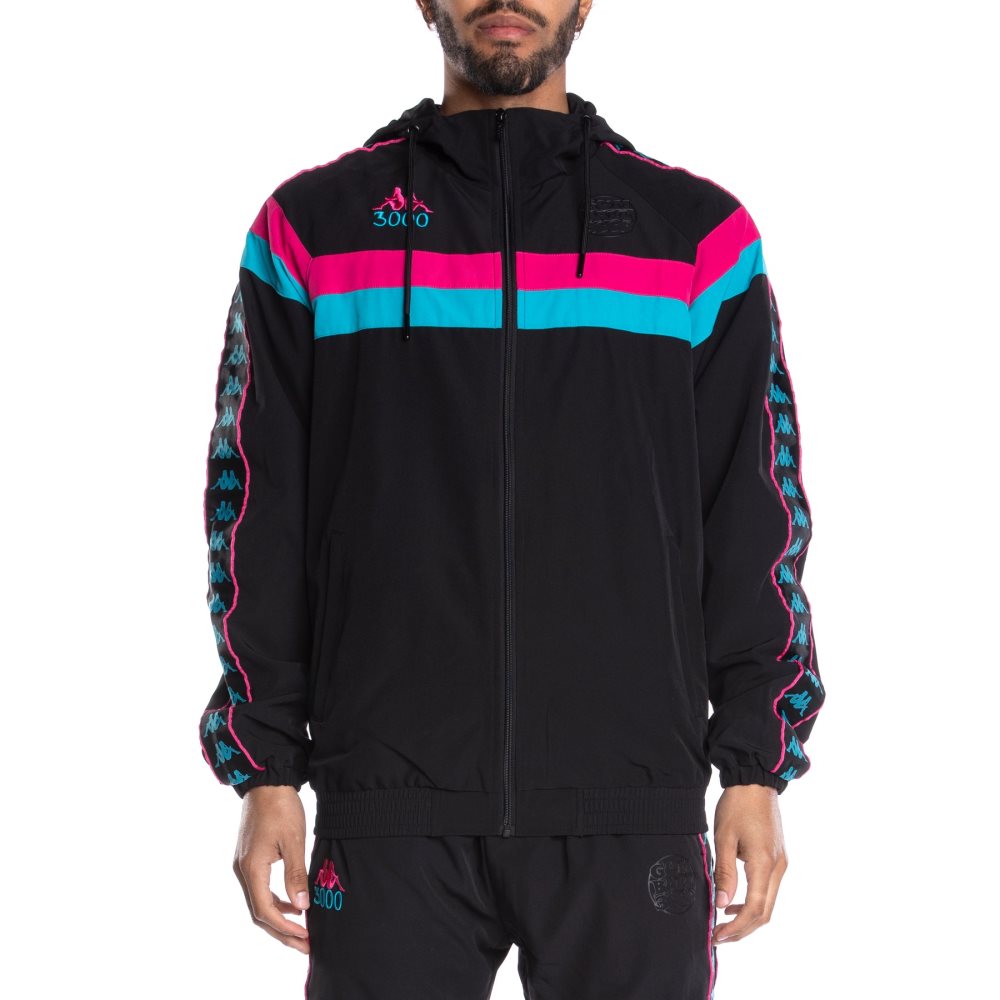 Kappa 222 Banda Gumball Glas Tour Hoodie Black | WX4870362