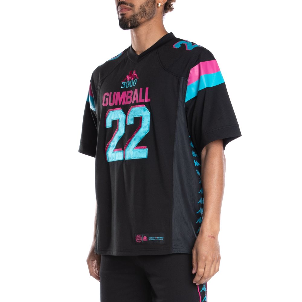 Kappa 222 Banda Gumball Glend Football Jersey Black | IG3708629
