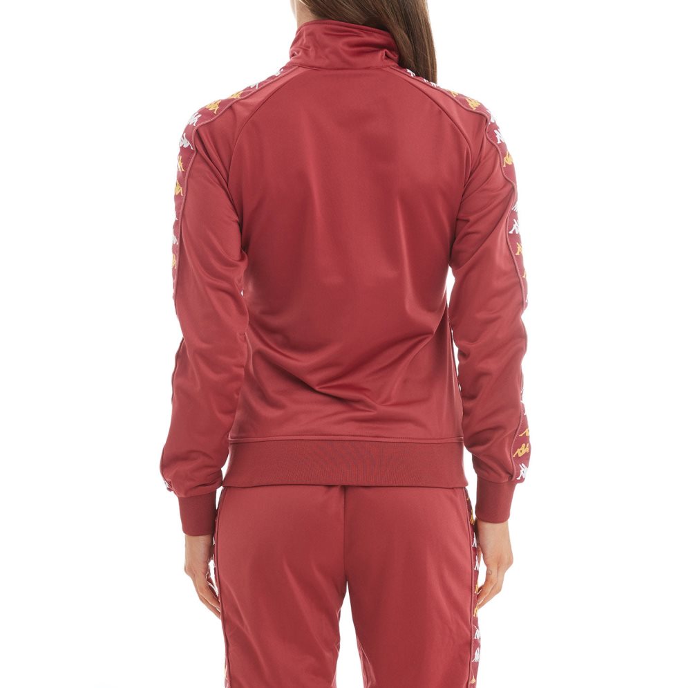 Kappa 222 Banda Hatillo Track Jackets Burgundy | AW8062739