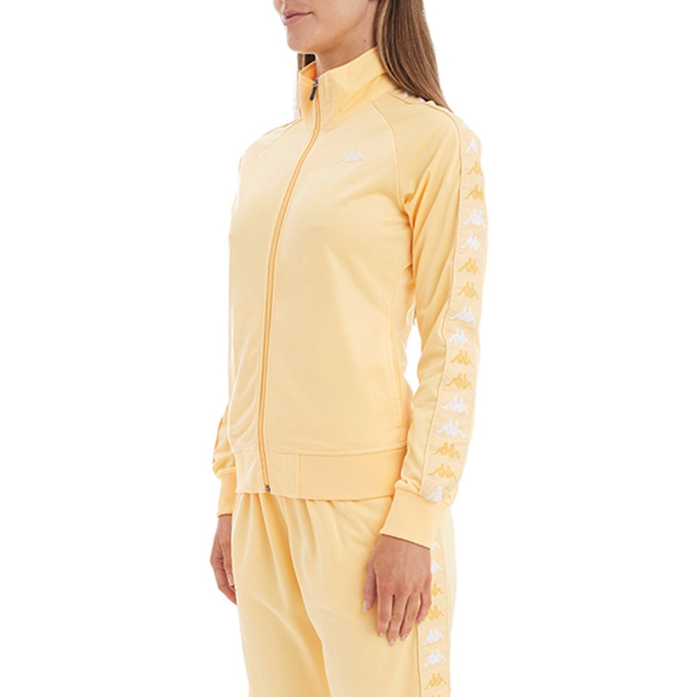 Kappa 222 Banda Hatillo Track Jackets Light Yellow White | XO2173856