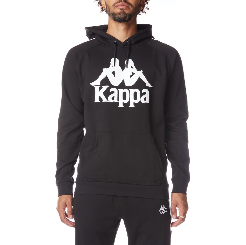 Kappa 222 Banda Hurtado 2 Hoodie Black | EI0981475