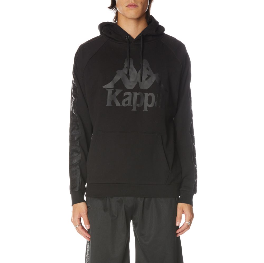 Kappa 222 Banda Hurtado 2 Hoodie Black | KB3872540