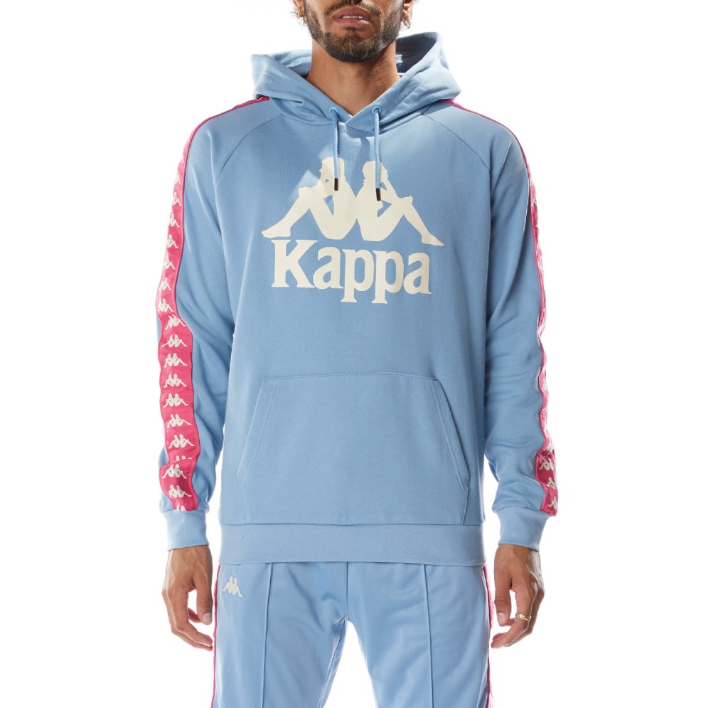 Kappa 222 Banda Hurtado 2 Hoodie Light Blue Pink | JU9321570