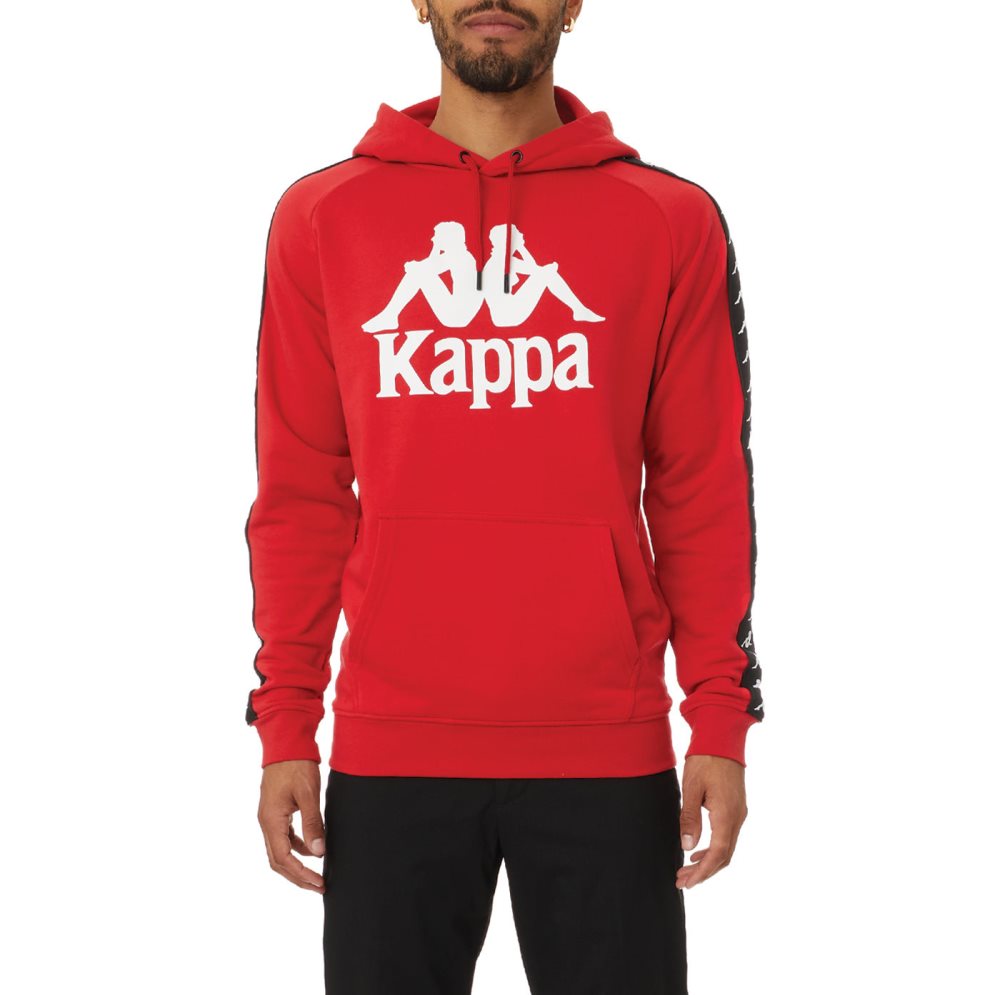Kappa 222 Banda Hurtado 2 Hoodie Red Black | JD9348071