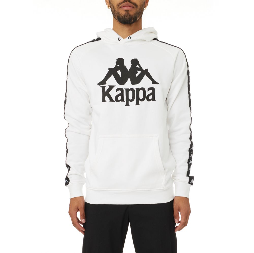 Kappa 222 Banda Hurtado 2 Hoodie White Black | FH4230617