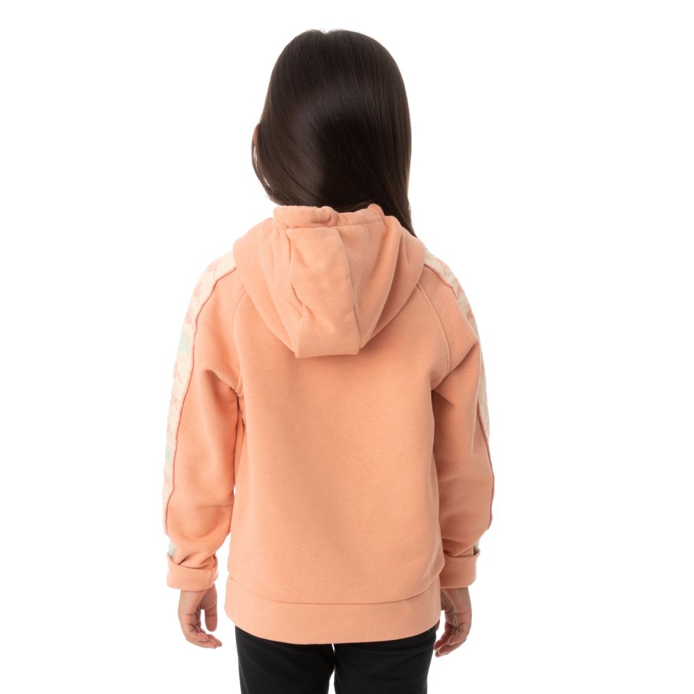 Kappa 222 Banda Hurtado 3 Hoodie Pink Coral | ZL8204361