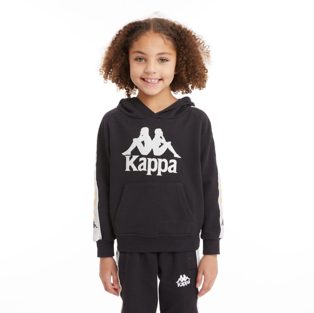 Kappa 222 Banda Hurtado 4 Hoodie Black | JR5428306