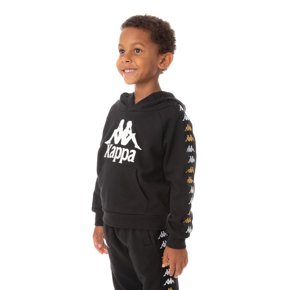 Kappa 222 Banda Hurtadon Hoodie Black | EP5681490