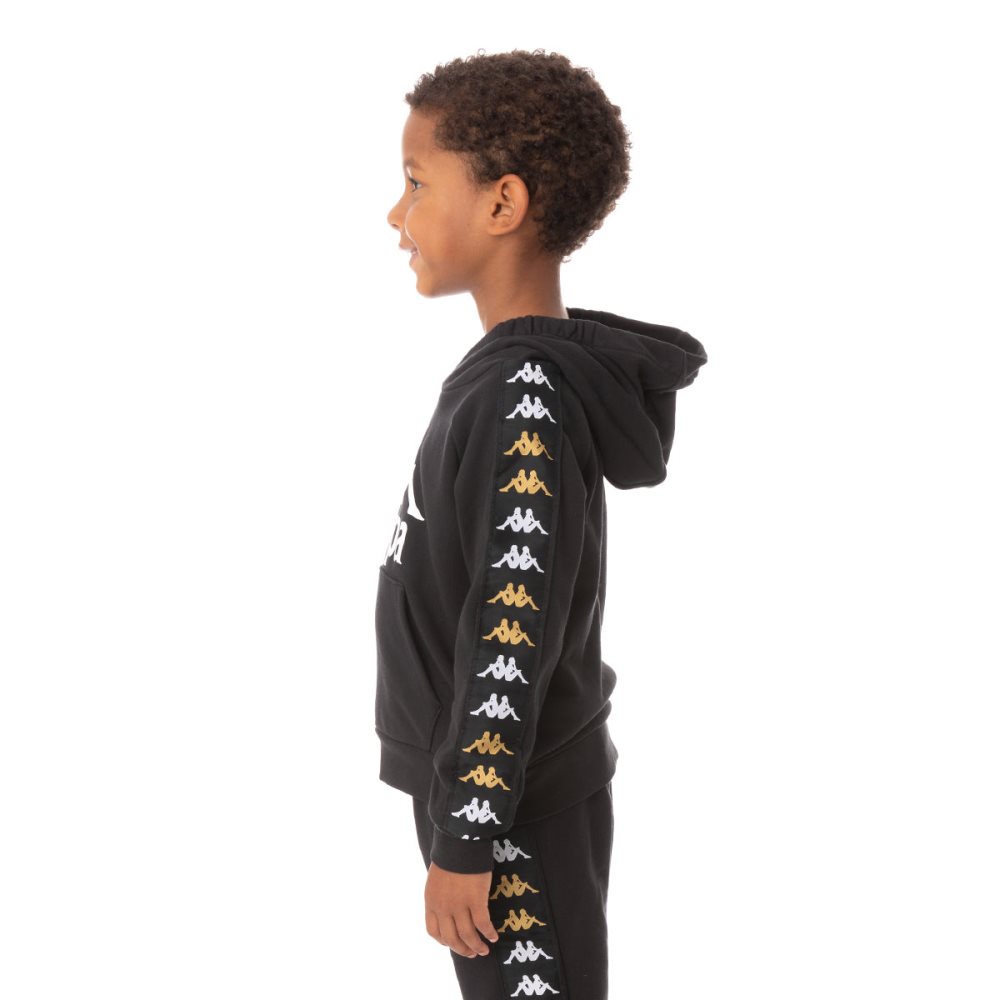 Kappa 222 Banda Hurtadon Hoodie Black | EP5681490