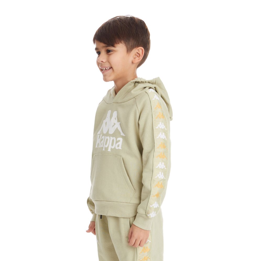 Kappa 222 Banda Hurtadon Hoodie Green Olive | MG8326907