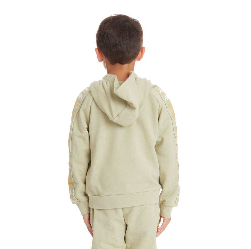Kappa 222 Banda Hurtadon Hoodie Green Olive | MG8326907