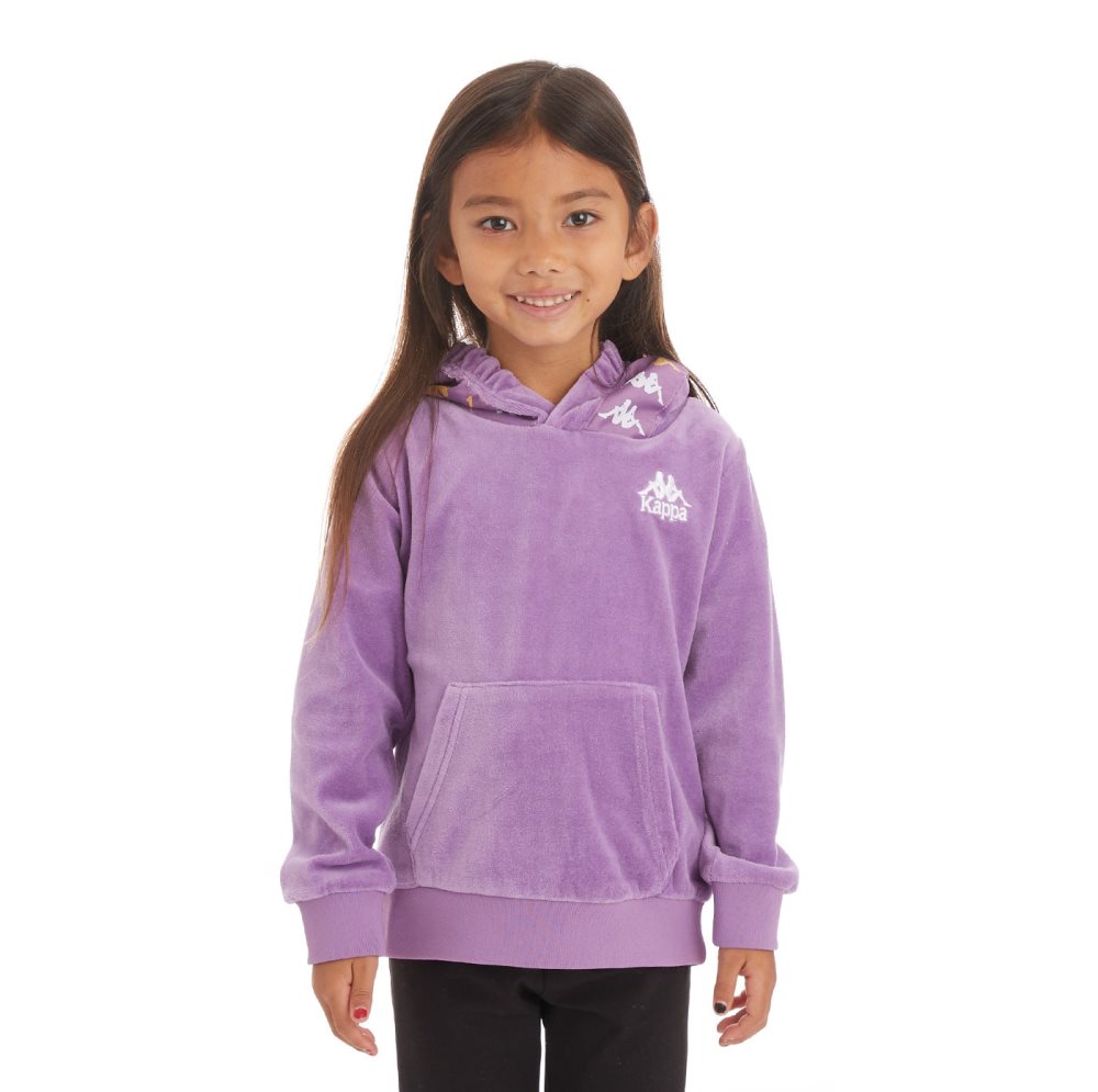 Kappa 222 Banda Loredo Hoodie Purple Lavender | YU1057496