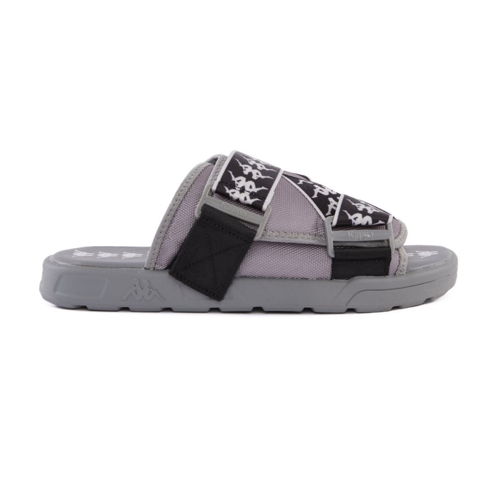 Kappa 222 Banda Mitel 1 Sandals Grey Black White | UQ6753029