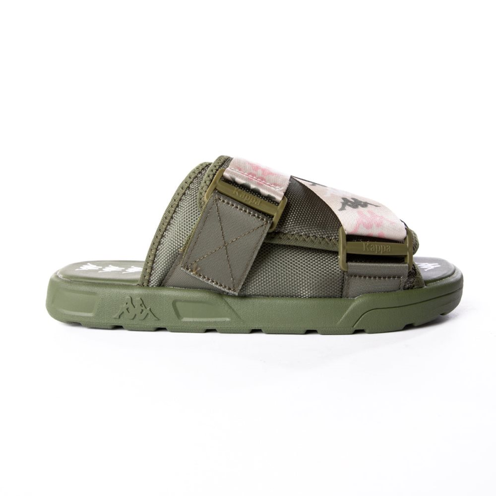 Kappa 222 Banda Mitel 8 Slides Green Olive Pink | OH5432806