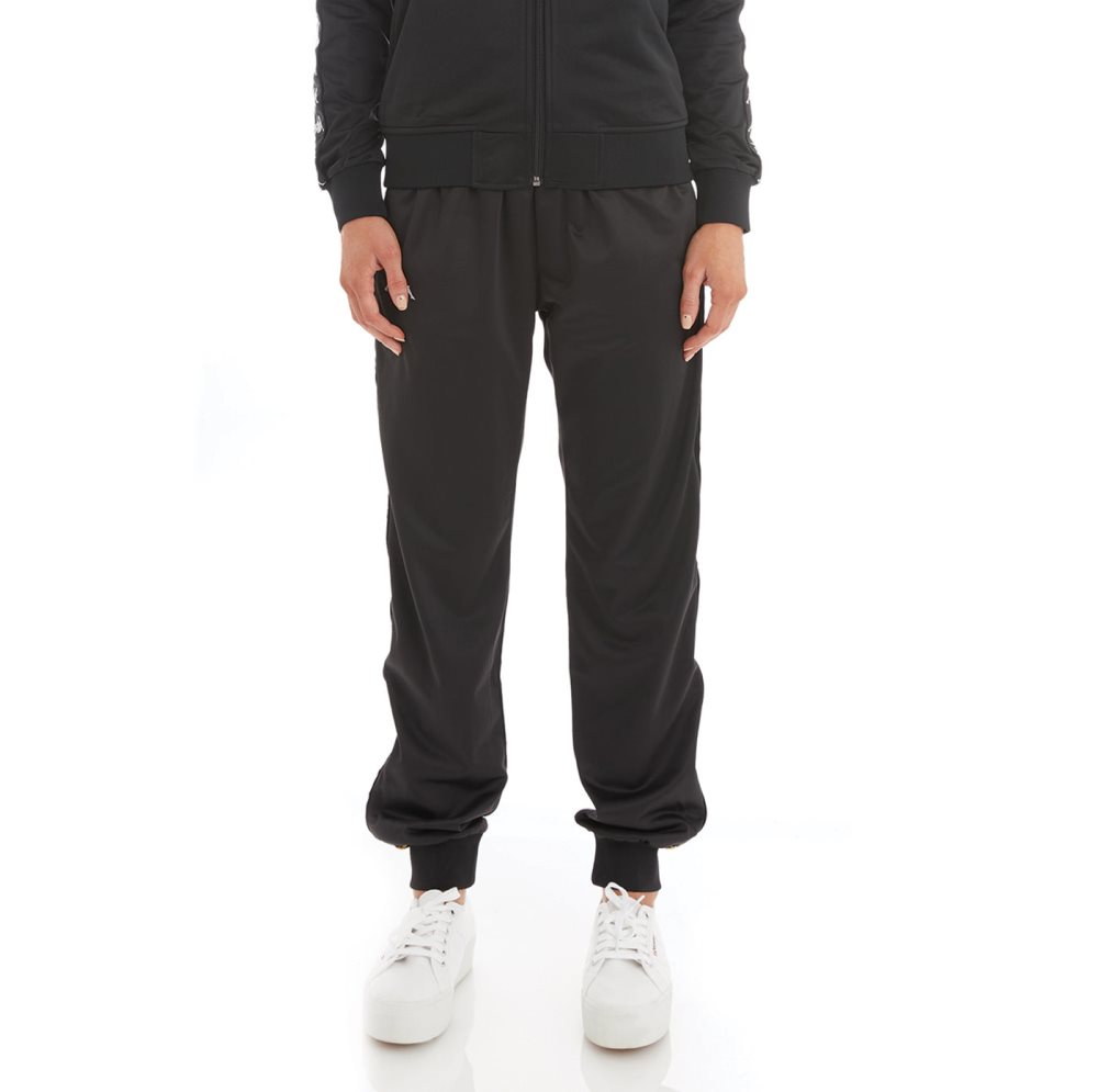 Kappa 222 Banda Oahe Track Pants Black | TM8495621