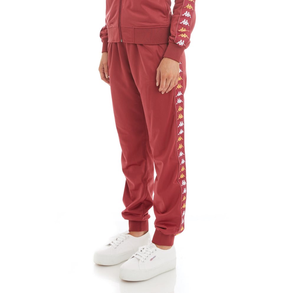 Kappa 222 Banda Oahe Track Pants Burgundy | FW4815732