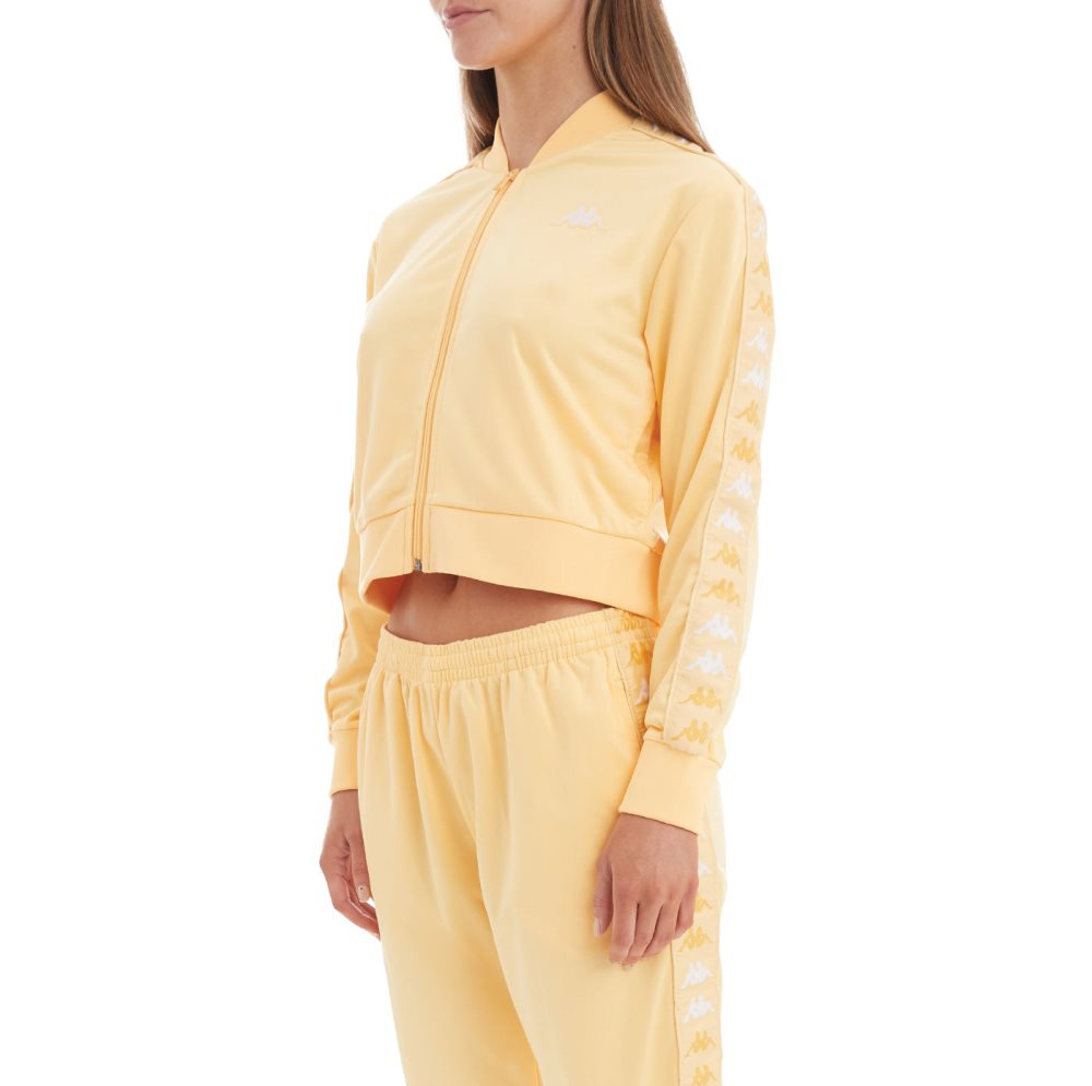 Kappa 222 Banda Ponce Track Jackets Light Yellow White | PW2130958