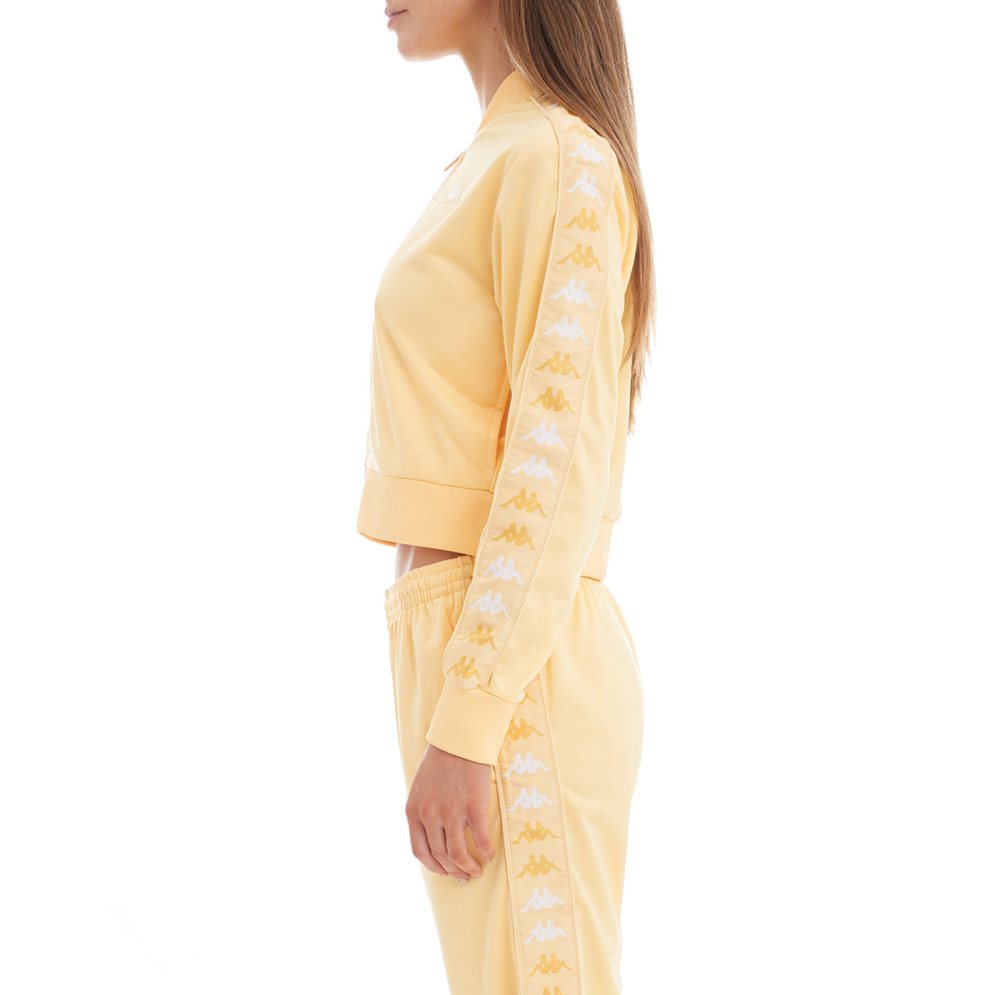 Kappa 222 Banda Ponce Track Jackets Light Yellow White | PW2130958
