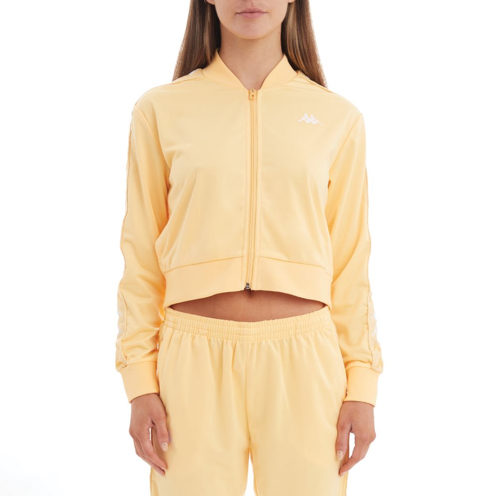 Kappa 222 Banda Ponce Track Jackets Light Yellow White | PW2130958