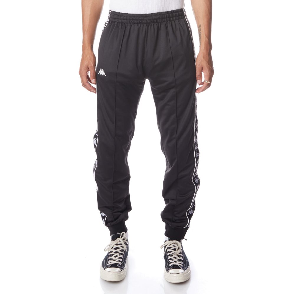 Kappa 222 Banda Rastoriazz Track Pants Black White | LZ3807569