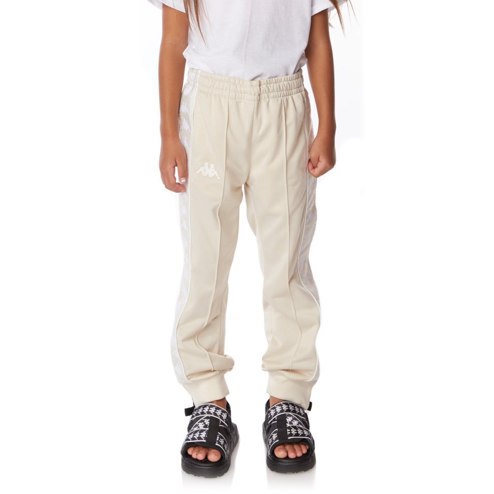 Kappa 222 Banda Rastoriazz Track Pants Beige White | QR1942730
