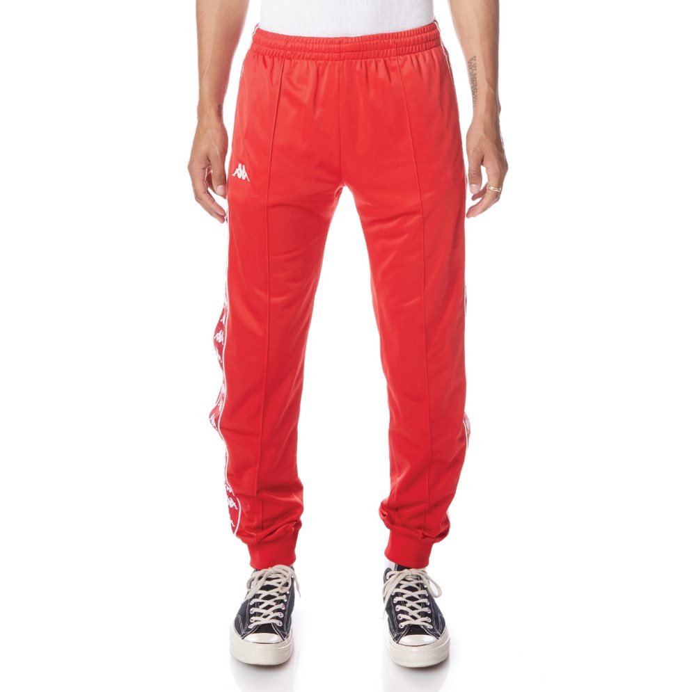 Kappa 222 Banda Rastoriazz Track Pants Red White | JM8317459