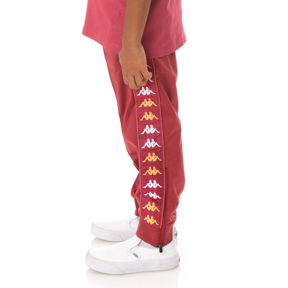 Kappa 222 Banda Rastoriazzin Track Pants Burgundy | AV5296031
