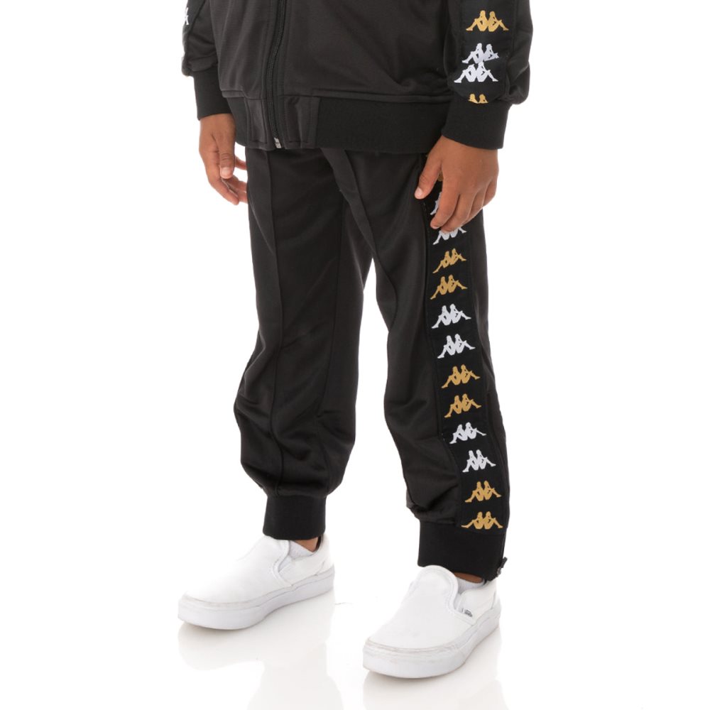 Kappa 222 Banda Rastoriazzin Track Pants Black | WH7039521