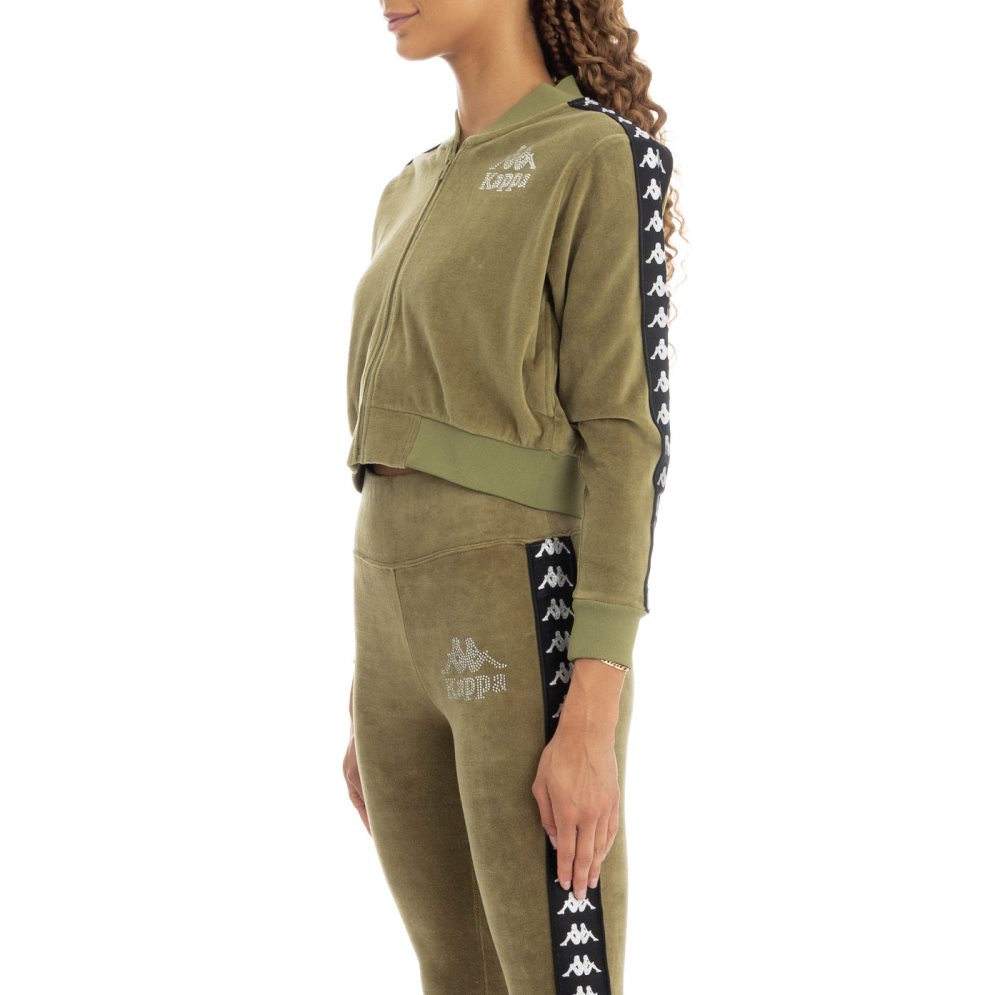 Kappa 222 Banda Servelle Track Jackets Green Olive | AS7869501