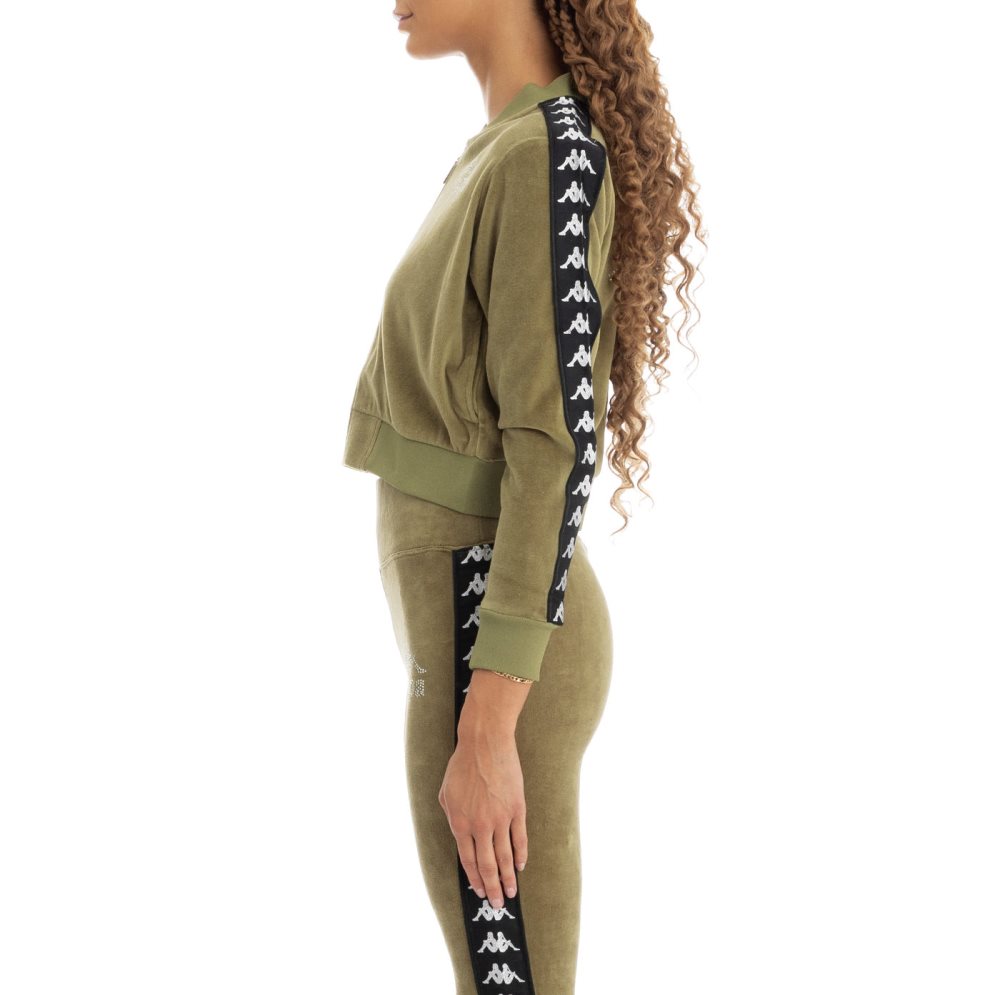 Kappa 222 Banda Servelle Track Jackets Green Olive | AS7869501