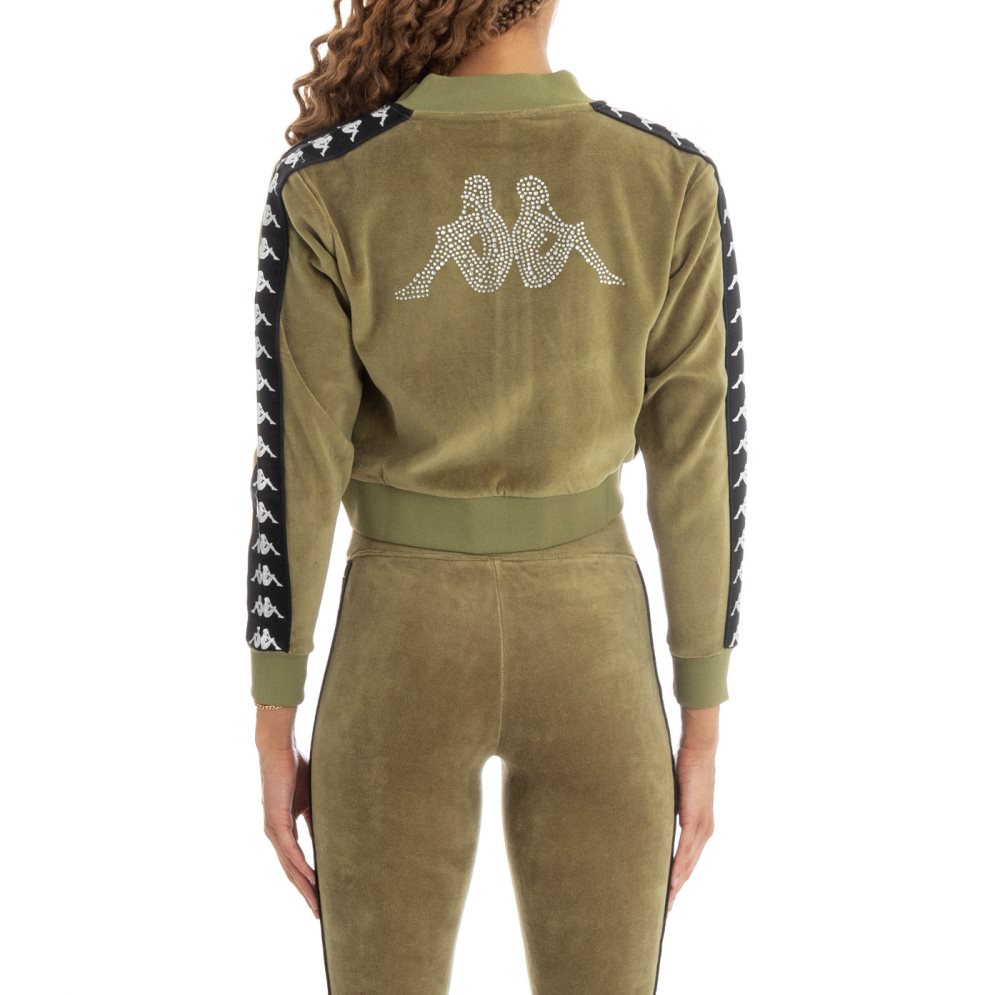Kappa 222 Banda Servelle Track Jackets Green Olive | AS7869501