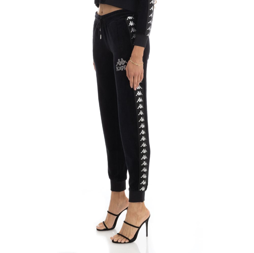 Kappa 222 Banda Shiner Track Pants Black | LI8130952